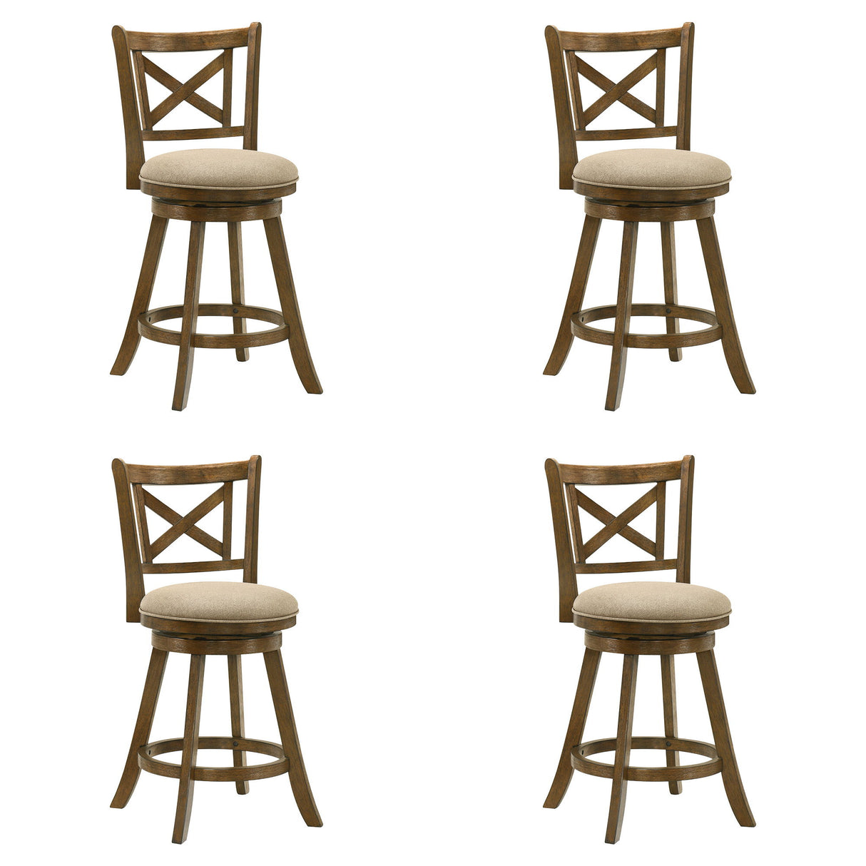 Kodi - Modern Farmhouse Swivel Wood Counter Height Kitchen Bar Stool