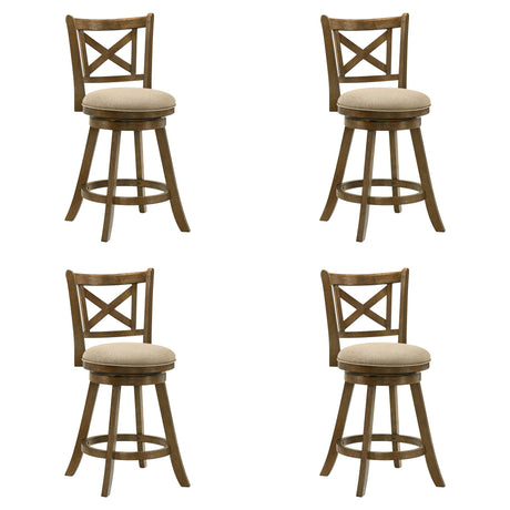 Kodi - Modern Farmhouse Swivel Wood Counter Height Kitchen Bar Stool