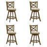 Kodi - Modern Farmhouse Swivel Wood Counter Height Kitchen Bar Stool