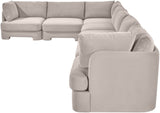 Hammond - Velvet Performance Fabric Upholstered 7 Piece Sectional