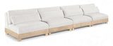 Turin - Chenille Fabric Upholstered Modular Sectional - White