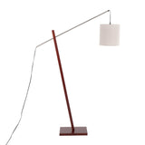 Arturo - Contemporary Floor Lamp - Walnut Wood