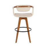 Oracle - 29" Fixed-Height Barstool With Swivel - Walnut Bamboo