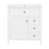 Bathroom Vanity With Sink, 3 Drawers And Adjustable Shelf