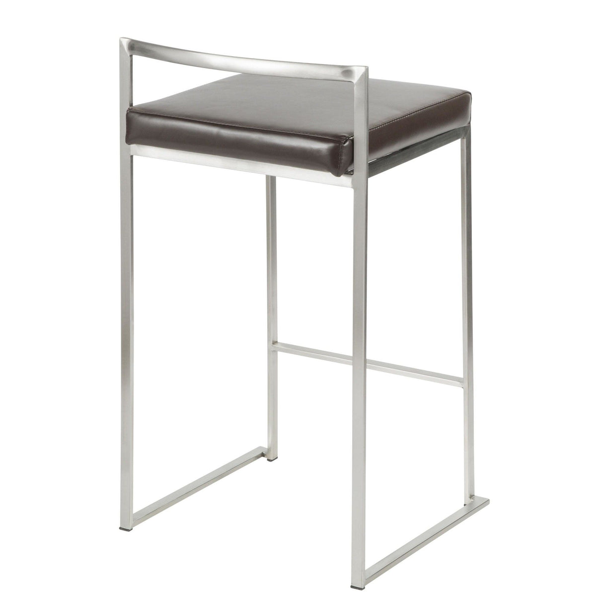 Fuji - 26" Stackable Counter Stool - Brushed Stainless Steel