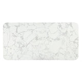 Clayten - Dining Table With Marble Top - White Natural Marble Top & Espresso