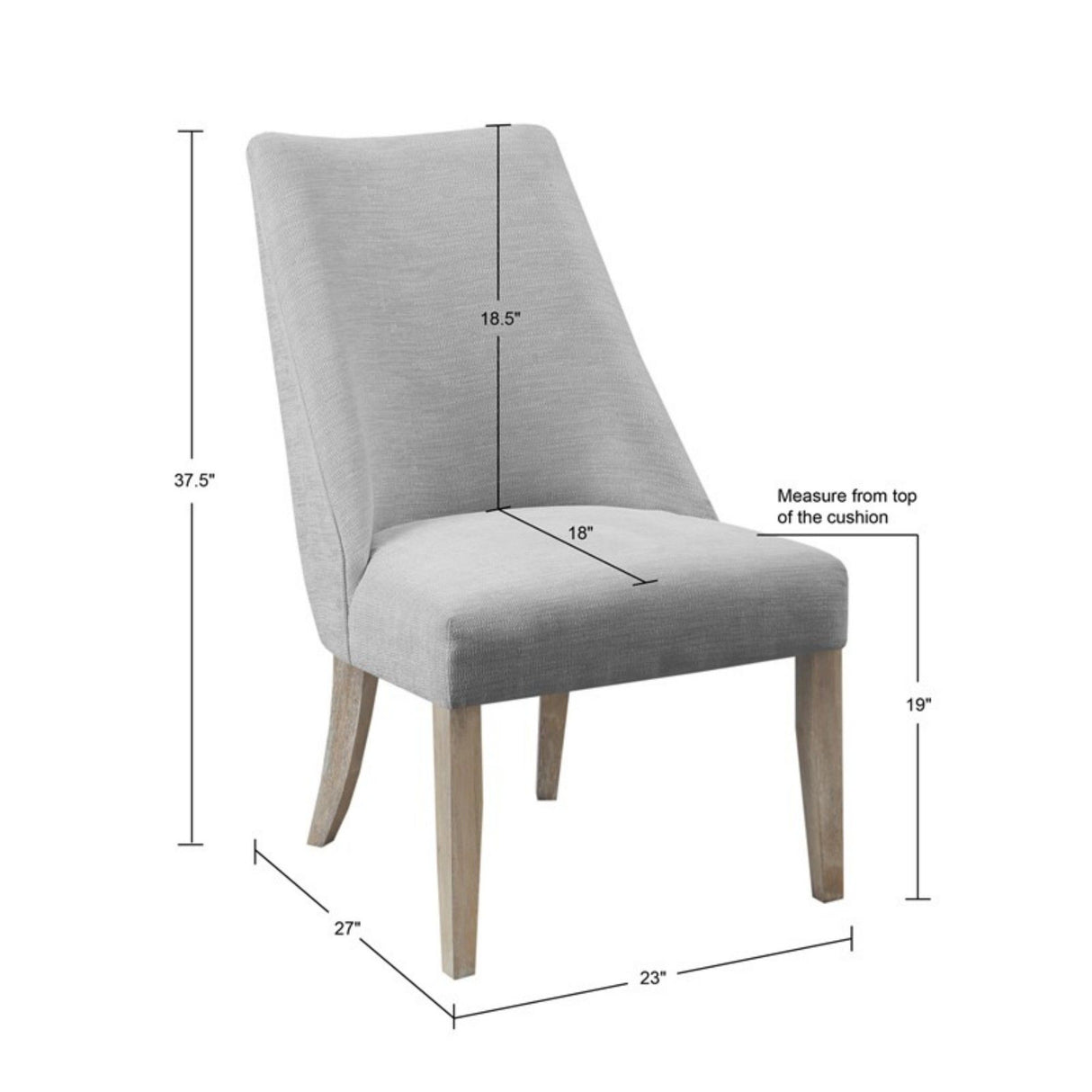 Winfield - Upholstered Dining Chair (Set of 2) - Light Gray