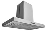 Hauslane  30 in. Convertible Island Range Hood with Dual Controls, LED, Baffle Filter in Stainless Steel - (IS700SS30)