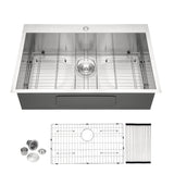 Stainless Steel Drop In Kitchen Sink, Topmount