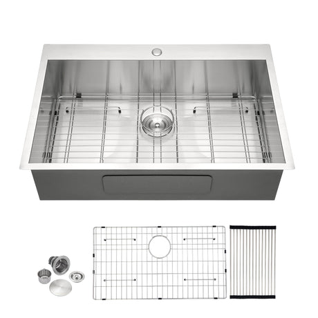 Stainless Steel Drop In Kitchen Sink, Topmount