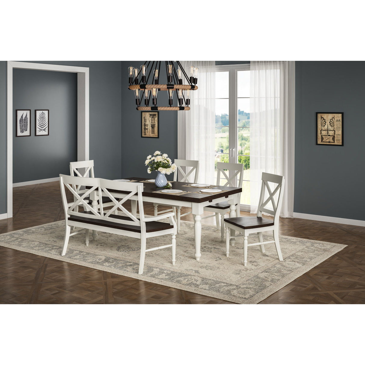 Mountina - Bench - Brown / White
