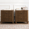 Modern Fluted Nightstand With 3 Drawers