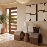 Sable - Velvet Performance Fabric Upholstered Bench