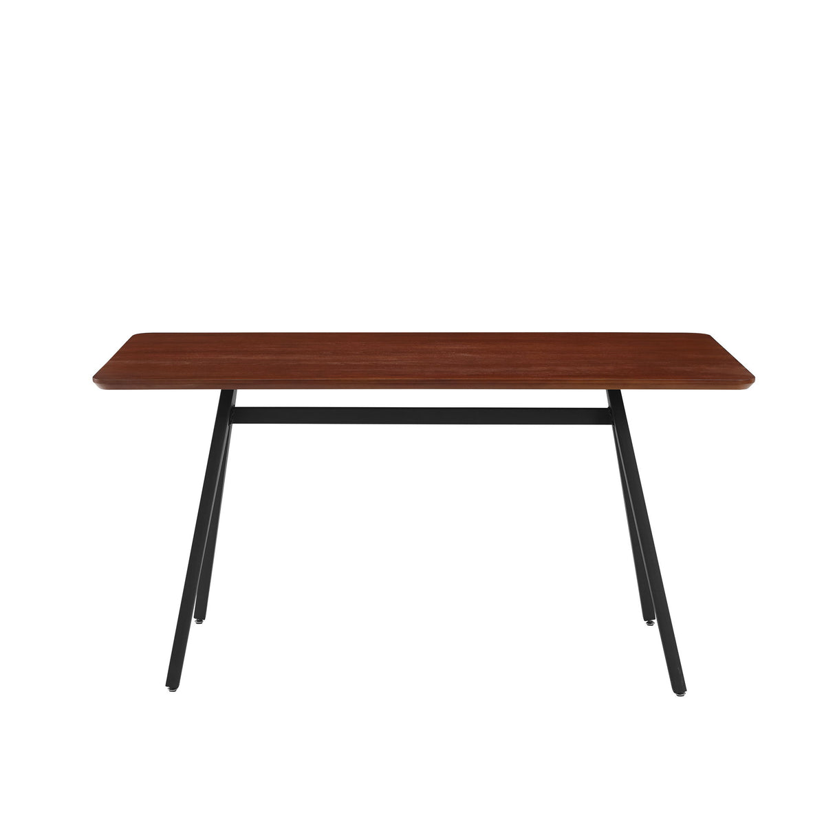 V Leg Veneer Dining Table - Dark Walnut