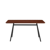 V Leg Veneer Dining Table - Dark Walnut