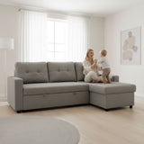 Convertible L Shaped Sectional Sleeper Sofa Bed, Saving Pull Out Couch