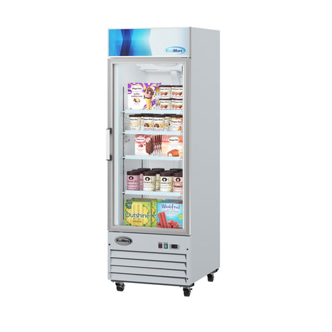 27 in. 1-Door Commercial Display Merchandiser Freezer 13 cu. ft. in White (MDF-1GD-13C-WH)