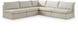 Jacob - Modular Corner Armless Sectional 5 Piece