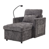 Multifunctional Chenille Recliner Sofa With Storage And Phone Bracket