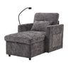 Multifunctional Chenille Recliner Sofa With Storage And Phone Bracket