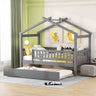 Creativity House Bed With Twin Size Trundle