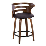 Cosi - Counter Stool Set With Walnut Wood Frame