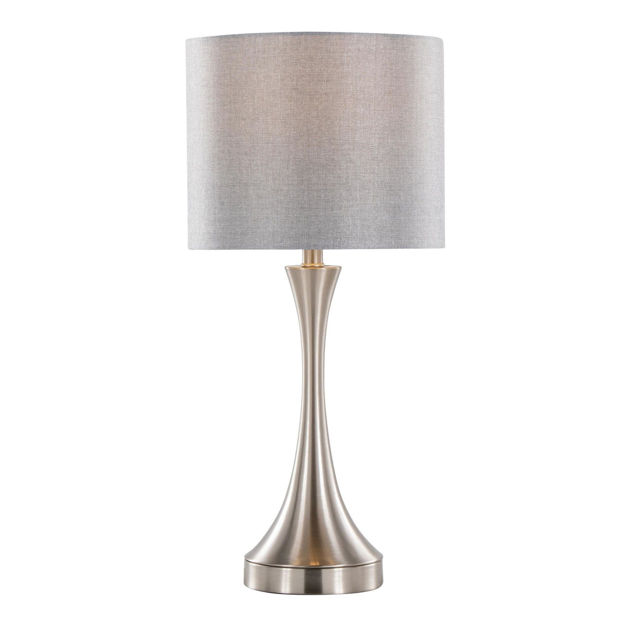Lenuxe - 25" Metal Table Lamp With USB (Set of 2) - Gray