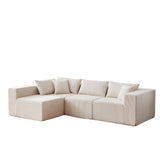 Modular L Shaped Sectional Compressed Sofa, Free Combination