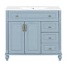 Modern Bathroom Vanity With Sink, 3 Drawers & 2 Doors
