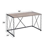 Jodie - Writing Desk Same Ac00905) - Rustic Oak & Antique Black