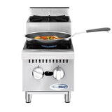 12 in. Two-Burner Commercial Step Up Range, 52000 BTU in Stainless-Steel (KM-CRSU-12)