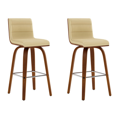 Vienna - 26" Swivel Counter Stool - Walnut Wood