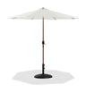Fiji - Aluminum Patio Umbrella With Round Black And Teak Base