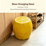Lemon Fruit Stool, Ideal For Indoor Outdoor Home Decor - Yellow