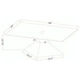 Exeter - Table With Glass Top