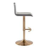 Mara - Adjustable Barstool (Set of 2) - Gold Metal