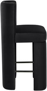 Zuno - Velvet Performance Fabric Upholstered Counter Stool (Set of 2)