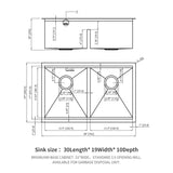 Modern Double Bowl Undermount Kitchen Sink