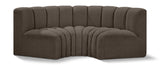 Arc - Boucle Fabric 3 Piece Modular U-Shaped Sofa