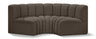 Arc - Boucle Fabric 3 Piece Modular U-Shaped Sofa