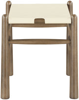 Santos - Faux Leather Upholstered Bench - Walnut Frame