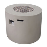 Round Iron Fire Pit With 40,000 Btu