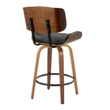 Lombardi - 26" Fixed-Height Counter Stool (Set of 2) - Walnut Base