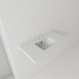 Basin Sink With 2" Thick Rim, Triple Faucet Holes, Sink Only