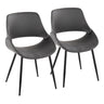 Fabrizzi - Mid-Century Modern Accent / Dining Chair (Set of 2) - Black Metal