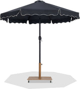 Amalfi - Aluminum Patio Umbrella - Light Brown Base / Black Pole