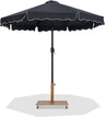 Amalfi - Aluminum Patio Umbrella - Light Brown Base / Black Pole
