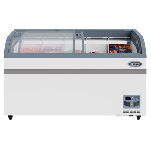 58 Inch Manual Defrost Island Chest Freezer in White, 14 cu. ft. (KM-ISCF-58MD)