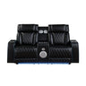 Electra - Power Reclining Loveseat With Power Headrests, Console, Speakers, Massage, LED Lighting And USB Control