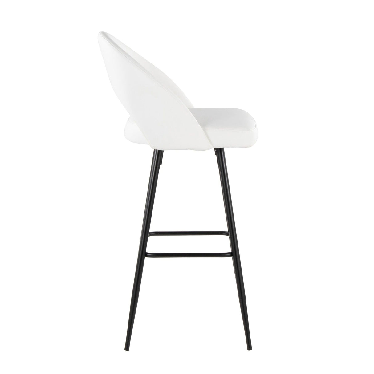 Renee - Upholstered Fixed-Height Barstool (Set of 2) - Black Base